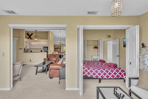 bedroom with carpet floors