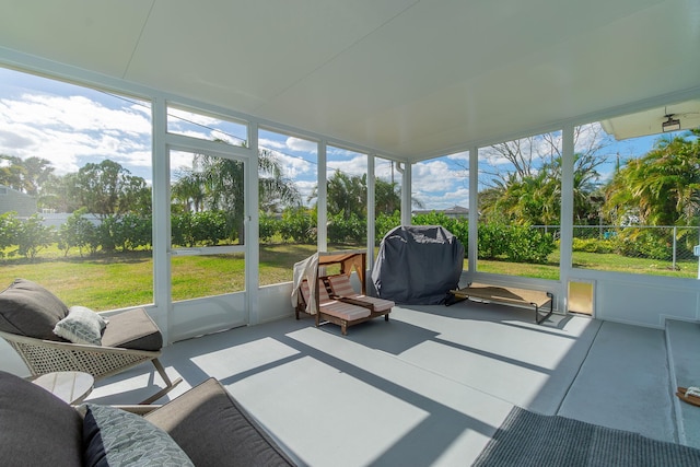 view of sunroom