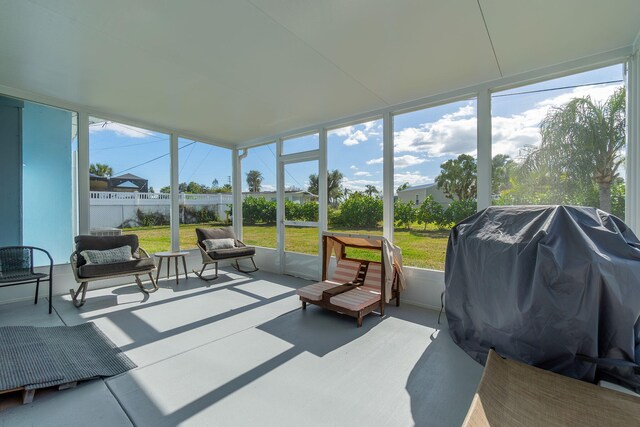 view of sunroom