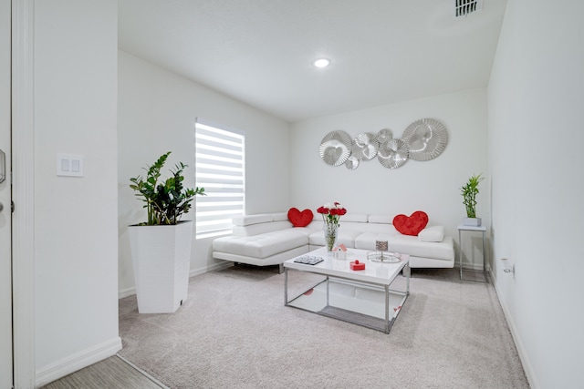 view of carpeted living room