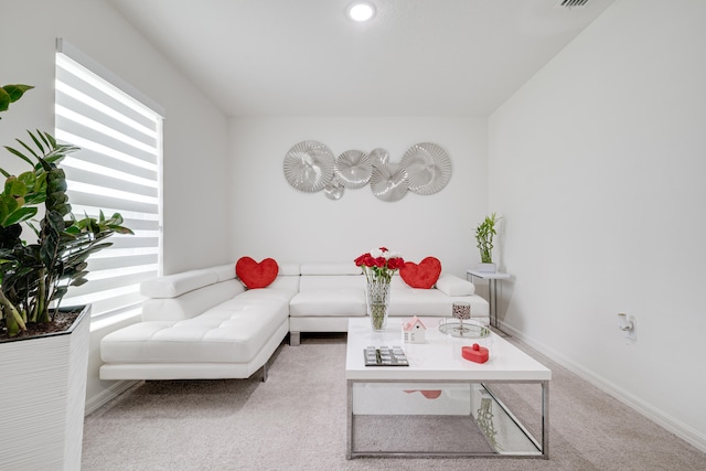 view of carpeted living room