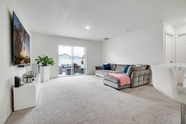 view of carpeted living room