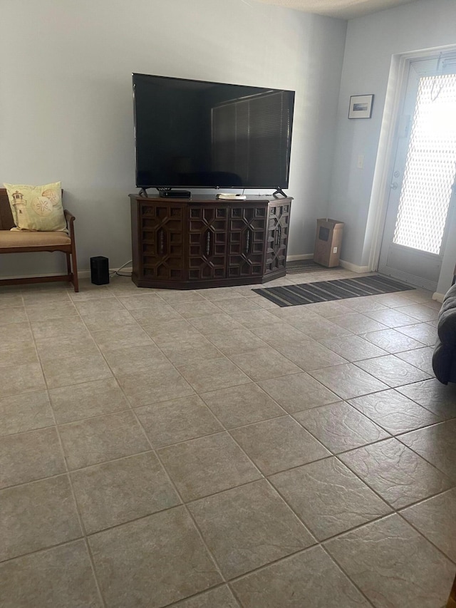 view of tiled living room