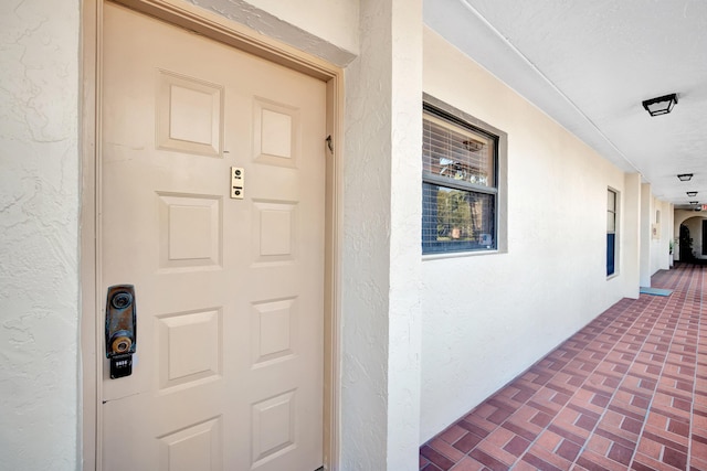 view of doorway to property