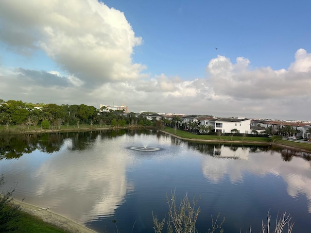 view of water feature