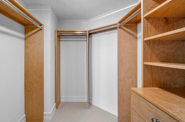 view of walk in closet