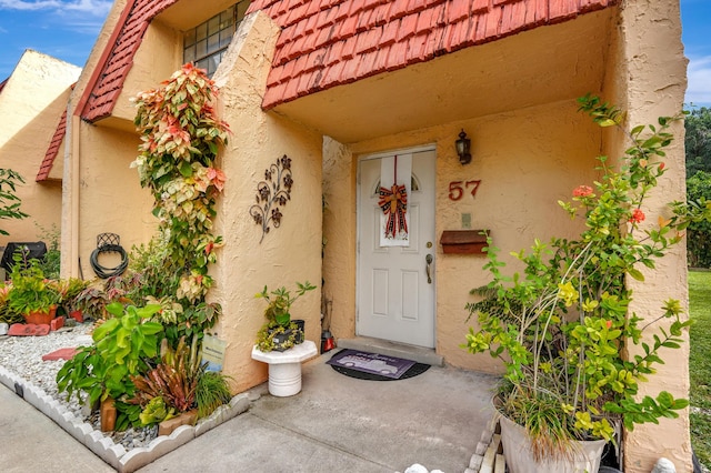 view of doorway to property