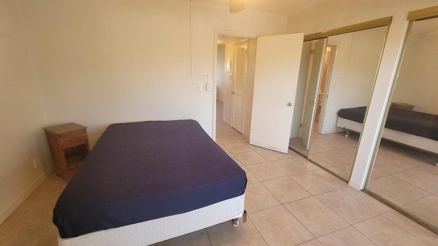 bedroom featuring tile patterned floors