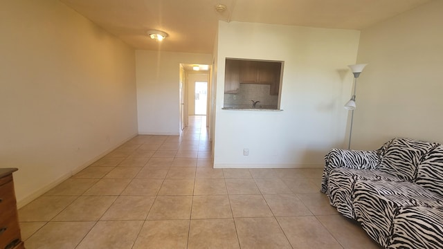 interior space with light tile patterned flooring