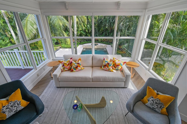 view of sunroom / solarium