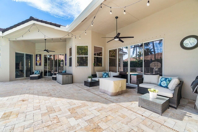 view of patio with outdoor lounge area