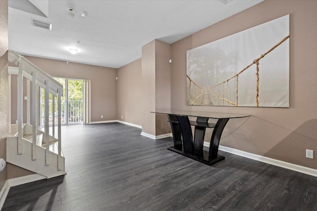 interior space featuring dark hardwood / wood-style floors