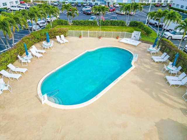 view of pool with a patio area