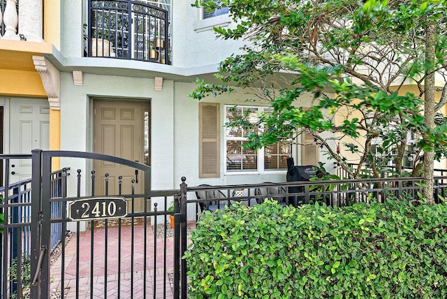 view of doorway to property