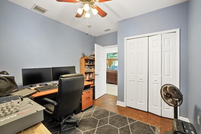 office with ceiling fan