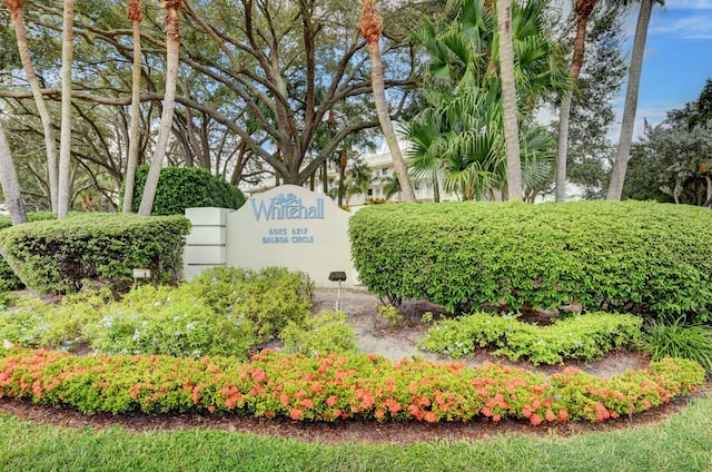 view of community sign