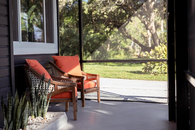 view of sunroom