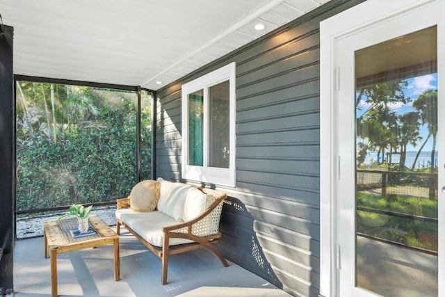 view of sunroom