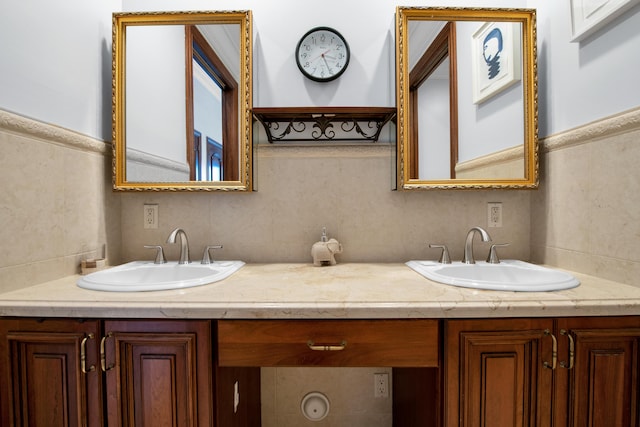 bathroom featuring vanity