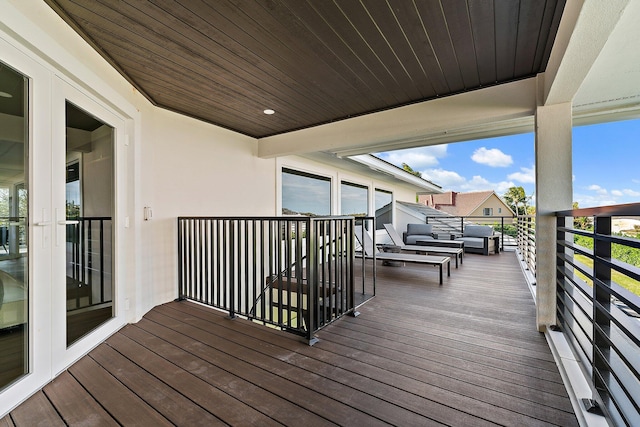 deck with outdoor lounge area