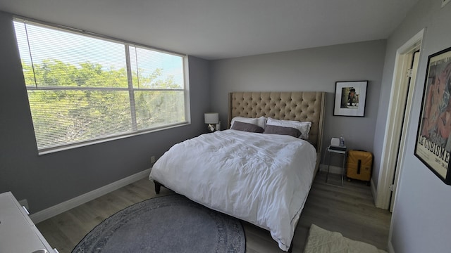 bedroom featuring wood-type flooring