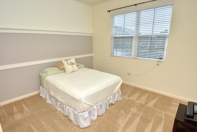 view of carpeted bedroom