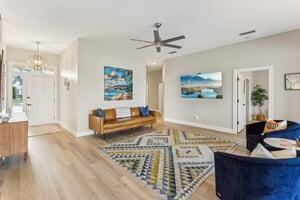 foyer entrance featuring light hardwood / wood-style flooring