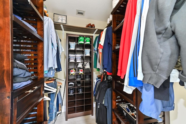 view of walk in closet