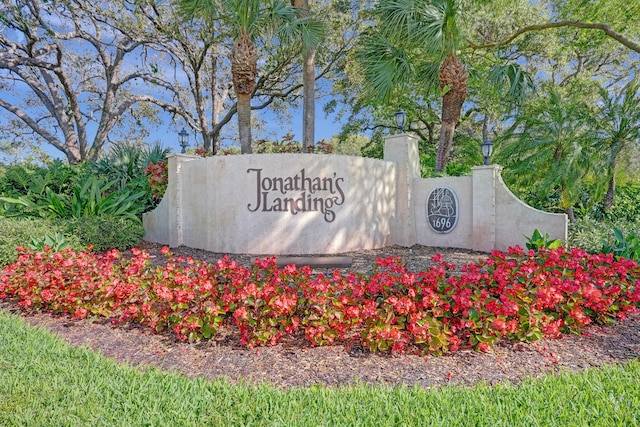 view of community sign