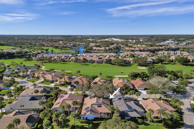 17001 Freshwind Cir, Jupiter, FL 33477 - aerial overview of property's location featuring nearby suburban area, a nearby body of water, and a local golf course
