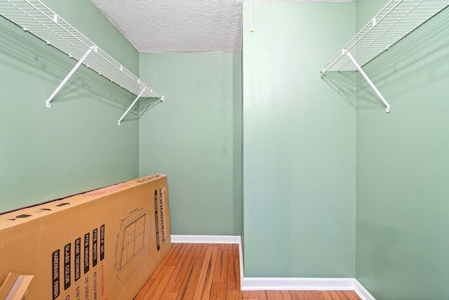 spacious closet featuring wood-type flooring