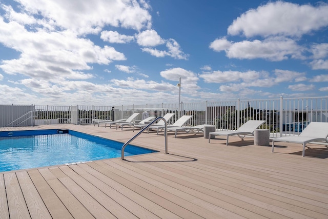 view of pool with a patio