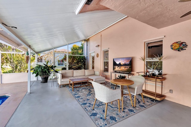 view of patio / terrace featuring an outdoor living space