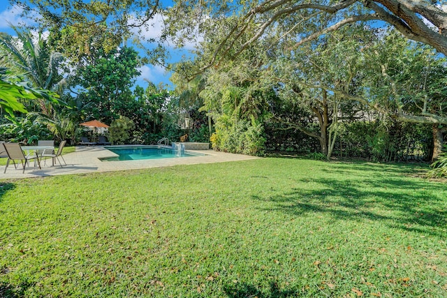 view of yard with a patio