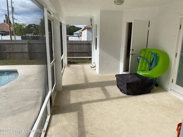 view of sunroom