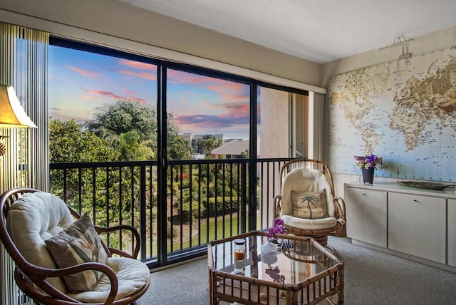 view of sunroom