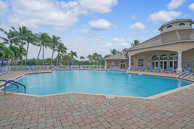 view of pool with a patio