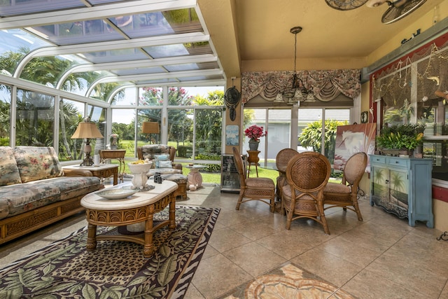 view of sunroom