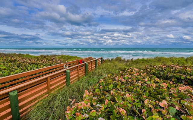 water view with a beach view