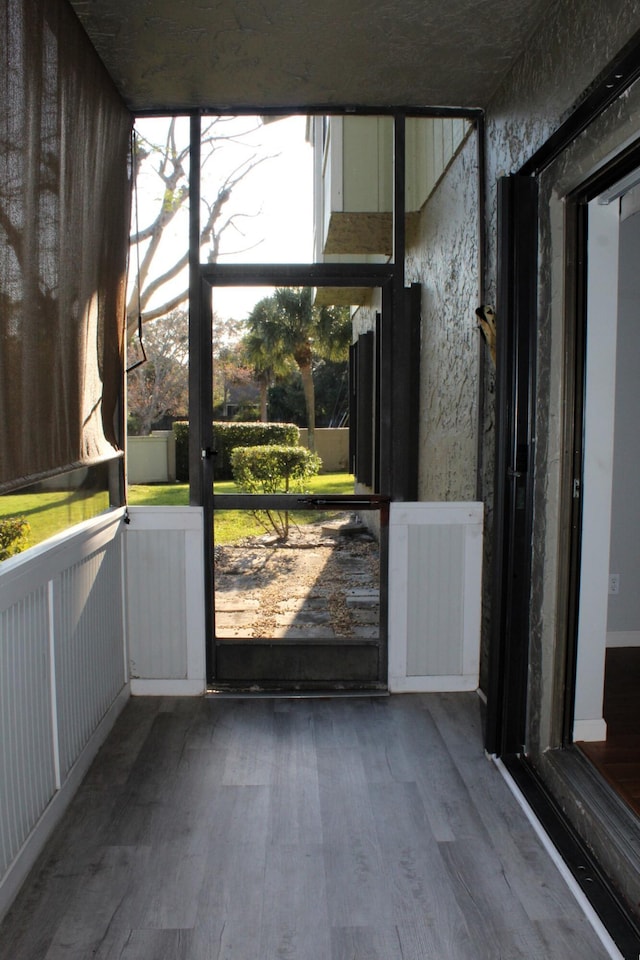 interior space featuring hardwood / wood-style flooring