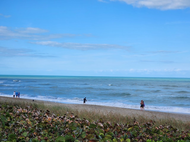 view of water feature featuring a view of the beach