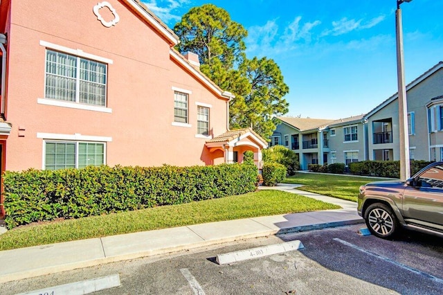 exterior space featuring a yard