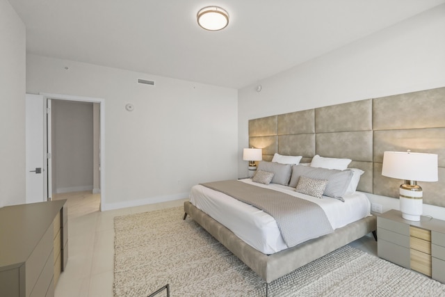 view of tiled bedroom