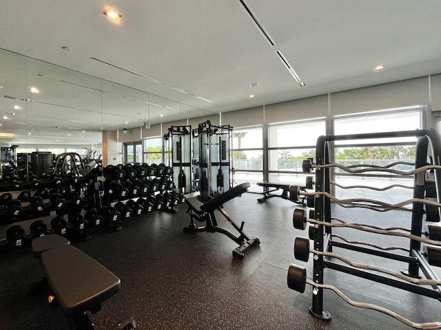 view of exercise room