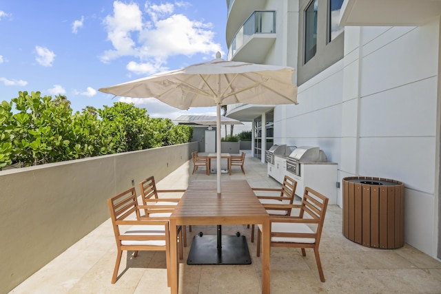 view of patio / terrace featuring area for grilling