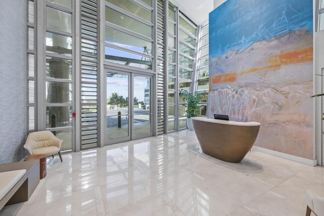 interior space with french doors