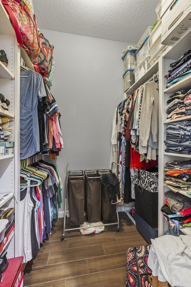 view of walk in closet