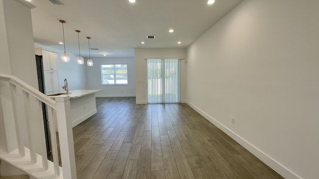 interior space with sink