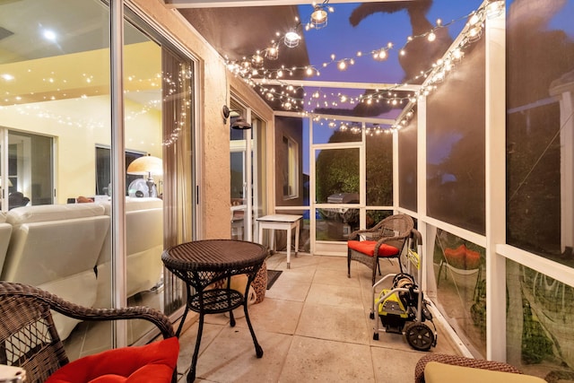 view of sunroom