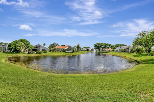 view of water feature featuring a residential view